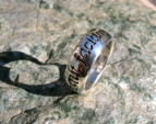 Silber-Ring mit Schriftzug ausgesägt