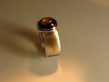 Sternsaphir-Ring aus Gelbgold mit Feingold tauschiert